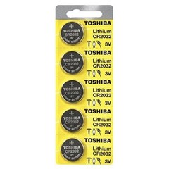 Toshiba Genuine Fresh Date CR2032 2032 Lithium 3V Batteries Exp 2031 (5 pieces)