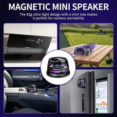 2Pack Magnetic Portable Speaker G200 Mini Sound 5.3 Bluetooth Phone Holder US