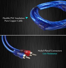 4 Packs 2RCA Audio Jack Interconnect Cable 3 Feet Patch Male to Male Copper Wire