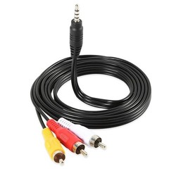 3.5mm to 3 RCA AV Cable 1M Male Aux to Video Audio Adapter Cord for TV DVD ST