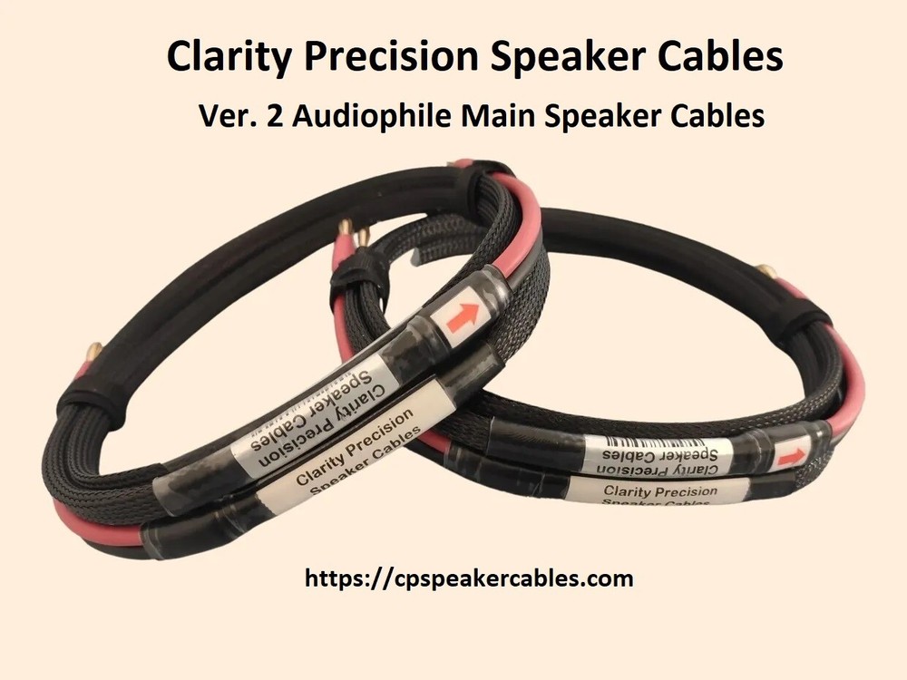 Clarity Precision Ver. 2 Audiophile Main Speaker Cables – 100% Handmade In USA