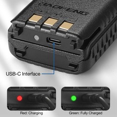 Baofeng BL-5 1800mAh Battery | USB-C Charging Port | For UV-5R Series