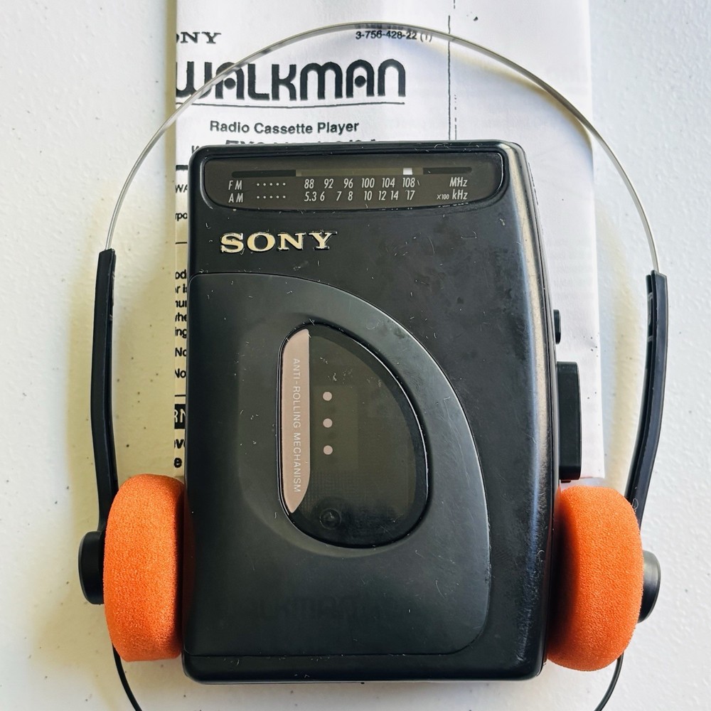 SONY Walkman WM-FX21 Cassette Player withAM/FM Radio -New Belt – Reconditioned.
