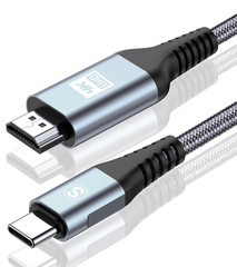 USB C to HDMI Cable 15Ft, 4K High-Speed USB Type C to HDMI 2.0 Braided Cord