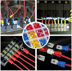 1200pcs Assorted Insulated Electrical Wire Terminals Crimp Connectors Spade Kit