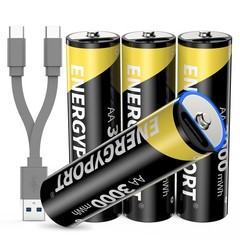 Lot 1.5V 3000mWh 1100mWh AA AAA Battery Type-C USB Rechargeable Li-ion Batteries