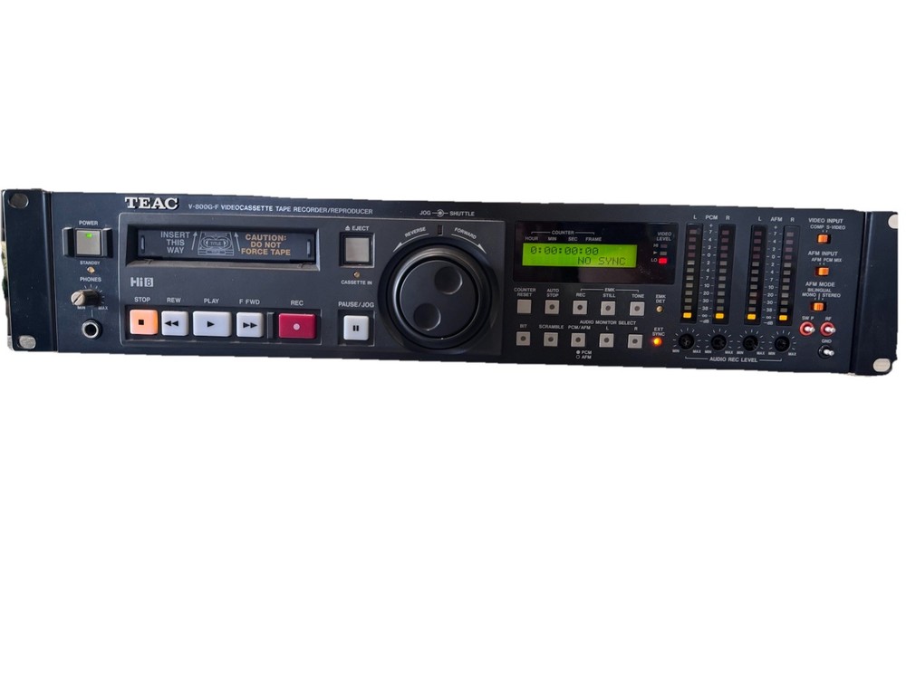 Teac V-800G-F Video Cassette Tape Hi-8 Recorder Reproducer For Studio & Aviation