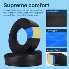 Replacement Ear Pads for Sony PS5 Pulse 3D Wireless - Cooling Gel Black