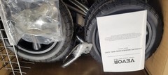 Vevor 250ft 5/8″ Hose Reel Cart; Storage Basket; 4-Wheel Mobile Steel Frame