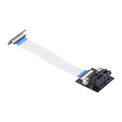 10cm 90° Low Profile PCI-E Express 1X Slot Riser Card Extender Flex Ribbon Cable
