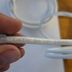 PCT 18ft White Coaxial Cable F Male to F Male Lot of 3 (H677T9BVVW1P)