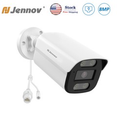 8MP 4K HD POE Security IP Camera Outdoor Bullet two-way Audio Night Vision Cam