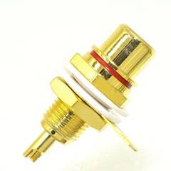 20 Pcs 24K Gold Plated RCA Female Chassis Panel Mount Jack Socket Connector