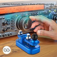 Mini Morse Radio Key Double Paddle with Aluminum Body