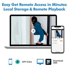 Remote Playback Support 8CH 6-in-1 5MP H.265+ DVR With 1TB Internal Storage HDD