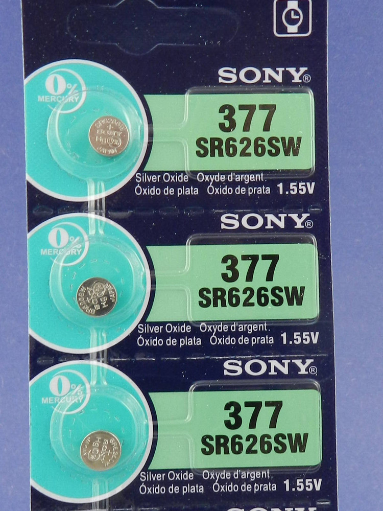 Sony 377 SR626SW Watch Battery 3Pcs