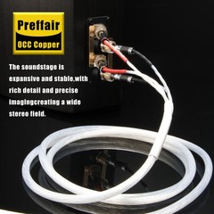 Preffair Professional Grade OCC Copper 25AWG Banana Cable 8mmOD Silent Operation