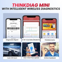 Thinkcar Thinkdiag mini Full OBD2 Scanner Car All System Diagnose Lifetime FREE