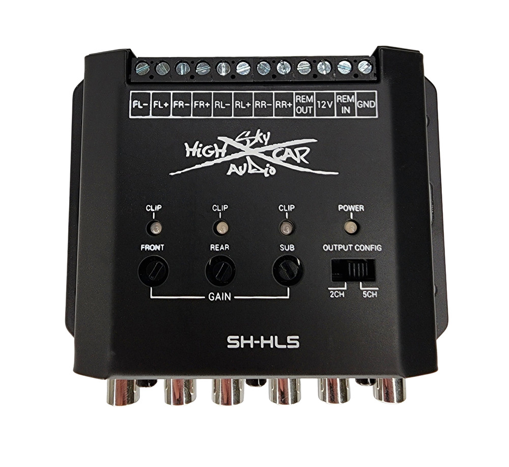 Sky High Car Audio 5 Channel Hi to Low Converter Line Output LOC RCA Adapter