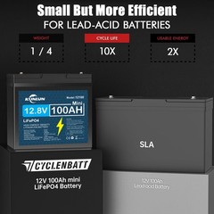 2/3/4 Pack 12V 100Ah LiFePO4 Lithium Battery, Built-in 100A BMS, for Golf Cart