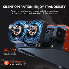 2080W Pure Sine Wave Inverter, 12V DC to 110V/120V AC, 6000W Peak, 5V/2.1A USB,