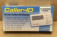 TT Systems TT-99TL 2-Line Caller ID Display Open Box Complete Name ID Telephone