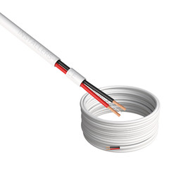 250FT 14/2 Speaker Cable OFC CL3 CMR Rated In-Wall Audio LED Stranded Wire White