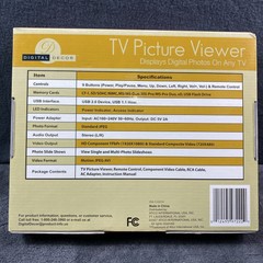 Digital Decor TV Picture Viewer Media Player SD CF Memory Card Reader Photo Slid