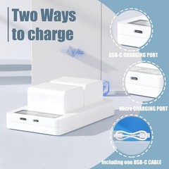 2-Pack Batteries with LCD Charger for Arlo Ultra 2,Pro 4,5S 2K Cameras VMA5400