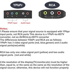 Component to Hdmi Converter, YPbPr + R/L Audio to HDMI Converter Aluminum All…