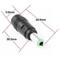 x3 Copper DC Power Connector 5.5mmx2.1mm Female to 6.3mmx3.0mm Male Adapter (B)