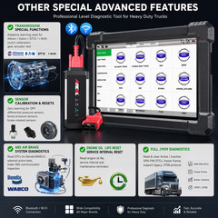 X7 HD 24V 12V Diesel Heavy Duty Truck Scanner ECU Coding All System DPF Regen