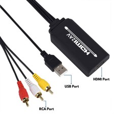HDMI to RCA AV Converter Adapter 1080P For TV Audio Video Composite Stereo CVBS