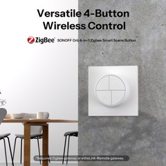 SONOFF Zigbee Smart Button Switch Wireless Dual-Protocol Switchable App Control