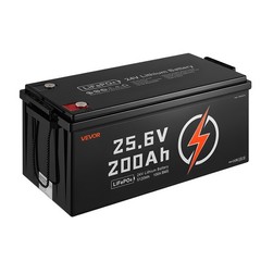 VEVOR 24V 200Ah LiFePO4 Lithium Battery Rechargeable Battery 100A BMS 4000 Cycle
