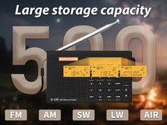 XHDATA R108 Portable Radio AM/FM/SW/LW/Airband Shortwave Receiver with Battery