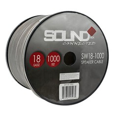 SoundBox SW18-1000, 18 Gauge Home / Car Speaker Wire Spool – 1000′