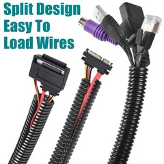 50 Ft. 1/2″ Split Wire Loom Conduit Polyethylene Tubing Black Color Sleeve Tube