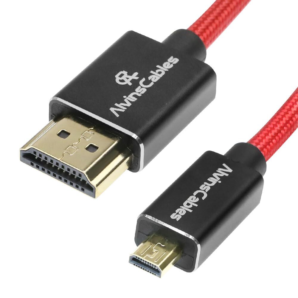 for Atomos Ninja V 4K 60P 8K 2.1 Micro HDMI to Full HDMI Braided Coiled Cable