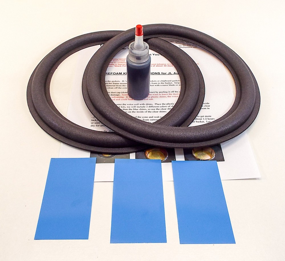 JL Audio 10W3 10W3v2 Subwoofer Refoam Kit – Speaker Repair – 2 Foams w/ Shims