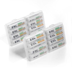 EBL AA AAA Rechargeable Batteries Double A,Triple A NiMh 2800mAh 800mAh +Box Lot