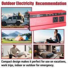 7000Watt Power Inverter Pure Sine Wave 24V to 110v 120v Solar Off Grid System RV