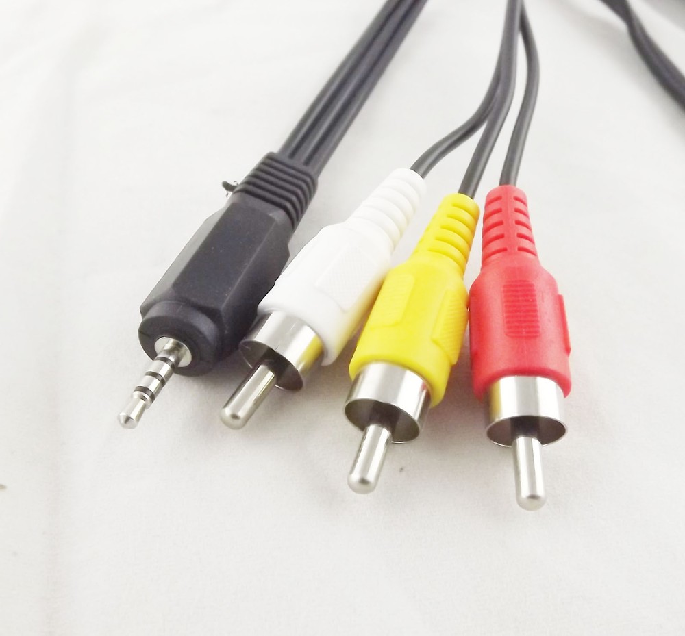 2.5mm Mini Stereo Aux Plug To 3 RCA Male Adapter AV Audio Video Cable 1.5m (US)