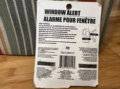 Window Alert Alarm 90db Piercing Sound Door/Window/Cabinet Battery Operated