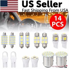 14Pcs 36mm T10 LED Interior Car Light Kit Map Dome License Plate