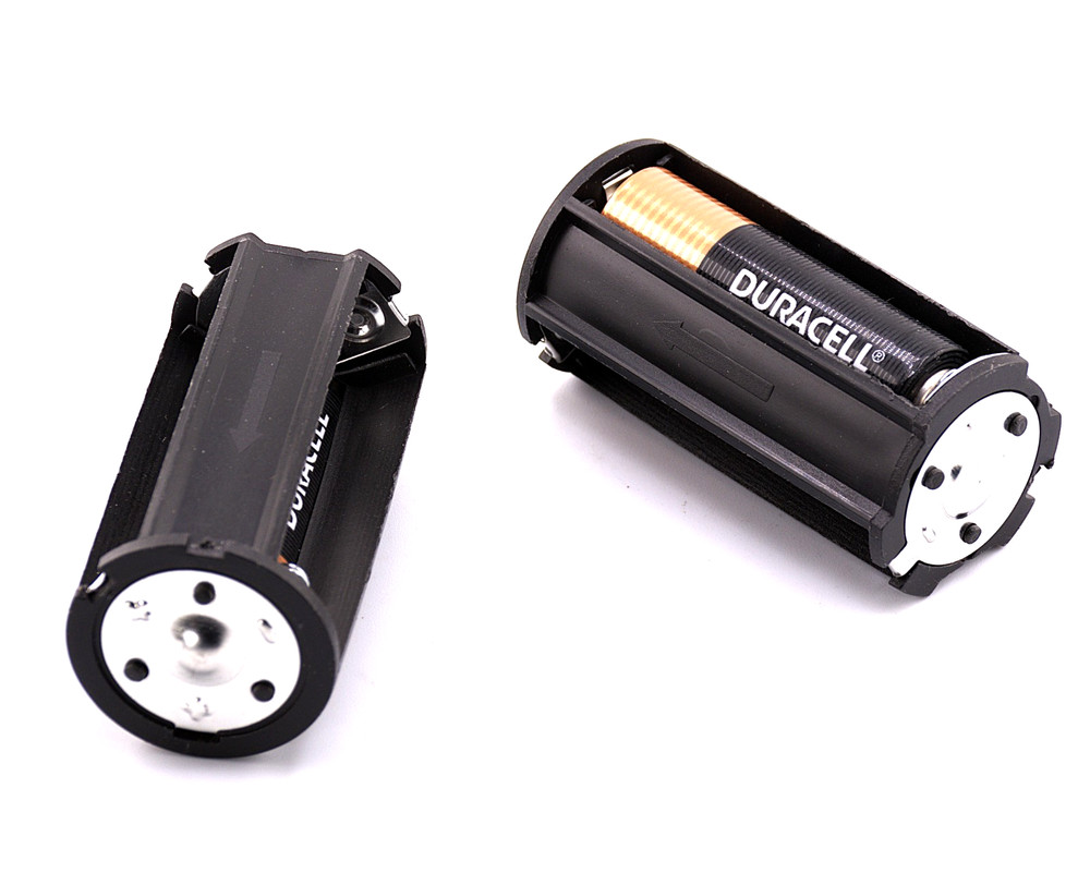 3-Slot AA Battery Holder Case 6V Cylindrical Battery Box No Wires 4 Pack