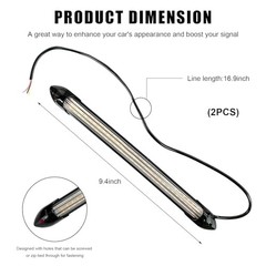 2 PCS Exterior Car LED Lights Flexible LED Daytime Running Light 9.5 Inches