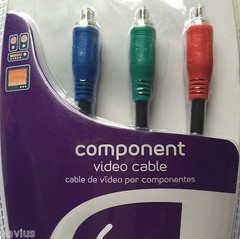 6Ft Ativa Component Video Cable RGB YPbPr for VCR DVD DVR DSS Cable Box to HDTV