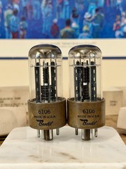 PAIR NOS NIB BENDIX RTMA 6106 / 5Y3 Triple Mica 4 Support Rods DD GETTER Tubes