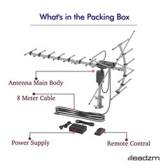990Mile Outdoor TV Antenna Motorized Amplified HDTV 1080P 4K 360° Rotation Home
